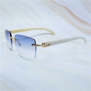 56% de desconto nos óculos de sol 2023 designer de marca quadrada masculina carter feminino sem borda búfalo chifre de óculos vintage de óculos de sol Homens de óculos de sol Eyewearkajia