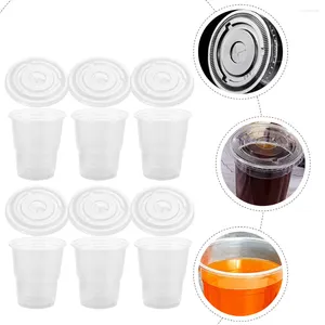 Copas descartáveis palhas 50 pcs suco de chá gelado deco acessórios de festa de plástico ao ar livre água pp copos de café frios