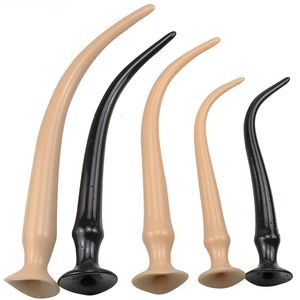 Anal Toys Est Super Long Anal Whip Soft With Suction Cup G Spot Anal Dildo Man/Women Masturbator Butt Plug Long Dick Anal Toys Massager 230728