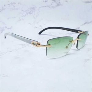 % 56 indirim güneş gözlükleri 2023 Lüks kare benekli bufalo boynuz erkek marka tasarımcısı güneş gözlüğü vintage festival carter buffs plasseskajia new