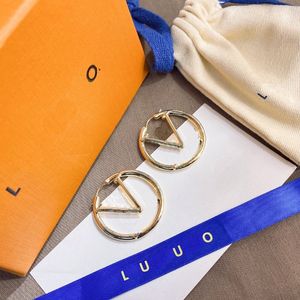 Gold HOOP Gifts New Love Edelstahl farblos hochwertige Charm-Ohrringe Designer-Verlobungsschmuck