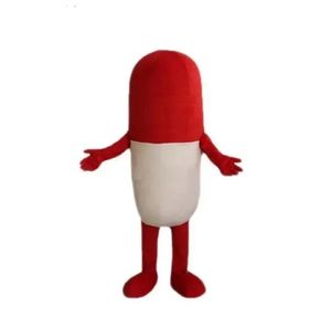 Red Pill Mascot Costumes Personaggio dei cartoni animati Outfit Suit Xmas Outdoor Party Outfit Abbigliamento pubblicitario promozionale per adulti