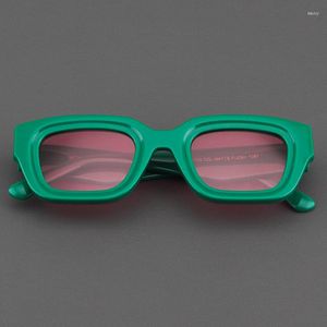 Sonnenbrille Evove Green Männer Polarisierte Frauen High-End-Acetat Dicke Sonnenbrille für Männer Vintage Mode Shades Grau Schwarz Rosa