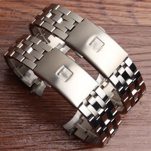 Watch Bands Watchbands Bracelet For 1853 PRC200 T17 T461 T055 T014 Men Fold Clasp Strap Watches Accessories Stainless Steel Watch Band Chain 230728