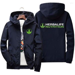 Herrenjacken 2023 Windjacke Lässige Passform Hübscher HERBALIFE NUTRITION Sport-Hoodie Frühlings- und Herbstmantel