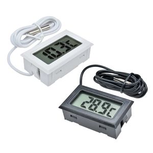 Toptan Profesinal Mini Dijital LCD Prob Akvaryum Buzdolabı Dondurucu Termometre Termografı Sıcaklık Ölçer Buzdolabı için -50 ~ 110 derece