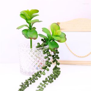 Dekoratif Çiçekler Simüle etli bitki mor hilal aya süs bonsai renk yapay saksı