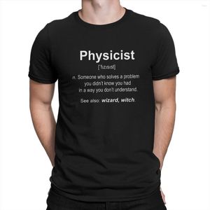 Camisetas masculinas Físico Men TShirt Ciência O Neck Tops Camisa de Poliéster Humor Presente Ideia