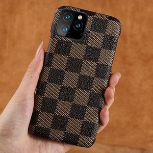 Cell Designer Classic Phone Cases for Apple iPhone 15 Plus 14 13 12 Pro Max Samsung S24 S23 S22 Note 20 Ultra Pu Leather Mobile Back Cover Funna Brown Brown