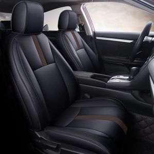 2021New Style Custom Car Seat Covers för Honda Select Civic Luxury Leather Auto Seat Waterproof Antifouling Protect Set Slip Inter2810