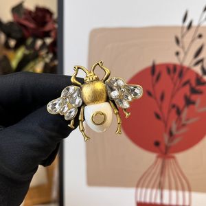GG GG Marke Biene Diamant Designer Gold Broschen Verlobung Liebe Geschenk Pins Hochwertiger Edelstahlschmuck Nicht verblassend