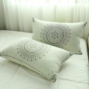 Подушка корпуса Junwell 2pc Set Cotton Muslin Pillowcase Home El Bedding Cover Cover Design для пары 50x75см 230728