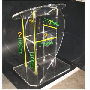 Det nya populära bröllopsspecialet hjärtformade akrylpodium Organic Glass Church Pulpit264C