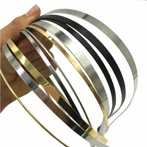 Headwear Hair Accessories 50 PcsLot 12mm m 5mm 7mm 10mm Metal Headband Silver Gold Black Hairband for Girls DIY Crafts Hoop Wholesale 230729