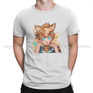 メンズTシャツgorouかわいいファッションTシャツポリエステルジェンシンインパクトゲーム男性グラフィックストリートウェアシャツoネック