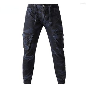 Men's Pants Tactical Cargo Mens Casual Elastic Waist Jogging Sweatpants Outdoor Hiking Trousers Men Slim Cotton Camouflage