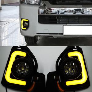 1 Set Yellow Turning Signal Relay Waterproof 12V Car Lamp LED DRL LED Daytime Running Light For Toyota Hiace 2014 2015 2016 2017 2227E