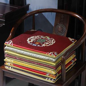 Almofadas de assento de brocado de seda de estilo chinês de luxo personalizado para cadeira de jantar almofadas de sofá antiderrapantes para casa De296h