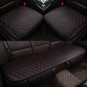 Capas de assento de carro 3 peças de almofada de proteção para automóveis Conjunto completo de couro PU Universal Auto Interior Acessórios Mat Pad175S