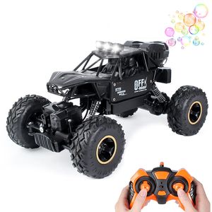 ElectricRC Car Paisible 4WD RC Car Remote Control Bubble Machine Radio Control Car Rock Crawler 4x4 Drive Off Road Out Door Toy For Girl Boy 230729