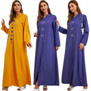 Etnik Giyim Türkiye Nakış Müslüman Kadınlar Kapşonlu Uzun Elbise Günlük Ramazan İslam Arap Abaya Orta Doğu Kaftan Partisi Akşam