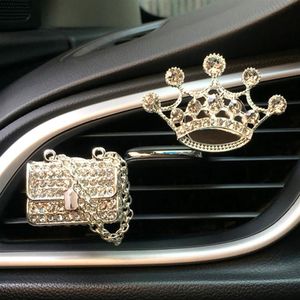 Dekoracje wnętrz Bling Car Akcesoria dziewczęta torebka wysoka obcas odświeżacz odświeżacz auto wylotowy klip zapach zapach elegancki dec280h