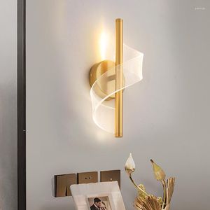 Wall Lamp Acrylic Indoor 8W LED Light Bedroom Living Room Balcony Aisle Bedside Lights Modern Nordic Sconce Lamps AC85-265V