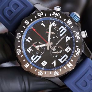 Mens Watch Luxury Dayanıklılık Pro Sproots Run Aaa Avenger Chronograf 44mm Saatler Çok Renkler Kauçuk Kuvars Erkekler Saatler Cam Kartları Kauçuk Bant