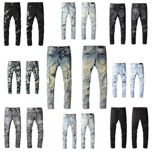 Miri Jeans Mens Designer Jeans de Alta Qualidade Fashion Womens Luxury Designer Denim Pant Man Sweatpants Calças Rasgadas megogh CXD2307291