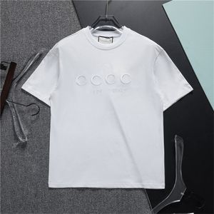 T-shirt de algodão de manga curta masculina verão americano pesado ombro solto tendência 2023