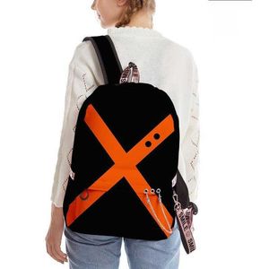 Produto My Hero College Mochila com impressão em cores 3D Fashion Belt Chain Bag 230715