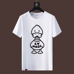 2023 Summer Cartoon Letter Print Men's Casual T-Shirts Crew Hals Kortärmad andningsbara modemän TEE FB086