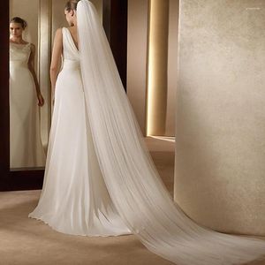 Bridal Veils Two Layer Wedding Veil 2.5M Length Long Tulle With Comb 2T Bride Accessories