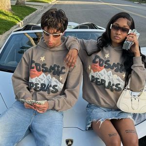 Hoodies Womens Sweatshirts y2k هوديي قميص من النوعية للهيب هوب رغوة الرغوة المطبوعة هوديي كبير الحجم harajuku punk Rock قمم القوطية القوطية ملابس الشارع 230729