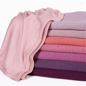 Sciarpe Morbido Elasticizzato Testa Scialle Avvolgente Cravatta Lunga Turbante Per Le Donne Premium Jersey di Cotone Musulmano Hijab Modestia Elegante Berretto Sciarpa Pianura