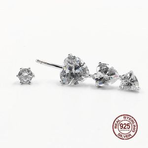 Navel Bell Button Rings Heart Zircon Belly Piercing Ring 925 Sterling Silver for Women Sexy Pendant Body Jewelry 230729