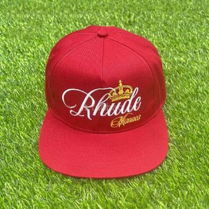 Rhude Embroidery Hat Men Men 1 Best Quality Streetwear Baseball Cap