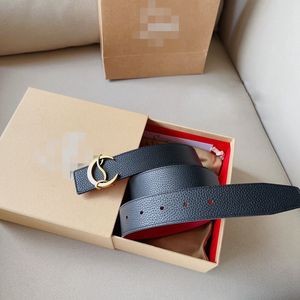 Mens Woman designers belts classic casual smooth buckle genuine leather belt highly quality with Box width 3.4cm size 90-115cm fashion versatile