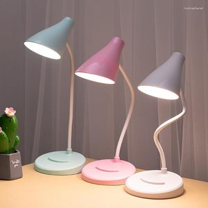 Lampade da tavolo Lampada da scrivania pieghevole a LED ricaricabile USB portatile Protezione degli occhi Touch Dimming Lettura di lavoro per ufficio da letto