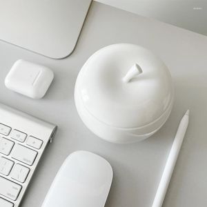 Kubki sztuka biały jabłkowy kubek wysokiej jakości kości Chiny proste ceramiczne biuro mistrza kreatywne prezent urocza kawa i filiżanki