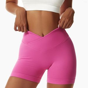 Aktiv shorts Gym Solid Sports Workout Womens Running Buttock Lifting Fitness Tight High midje Stretch Sportwear Yoga