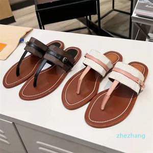 2023-New Spring and Summer Ladies Flat Sandal Temperament Classic Fashion Net Red Star Consigliato Versatile Dress Clip on Sandals Famous Designer Women