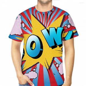 Men's T Shirts Pow Polyester 3D Print Shirt Outdoor Sports Quick-drying Clothes Casual Loose T-Shirt Street Tees