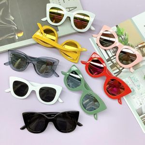 Solglasögon Kids Square Overdimensionerade Frame Boys Girls Outdoor Goggles Candy Color Mirror Lens Shades UV400 Eyewear