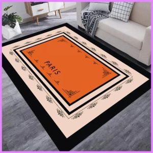 Luxo Carruagem Tapete Laranja Decoração do Quarto Moda Marca Tapete Sala de Estar Colchão de Cabeceira Loja de Roupas Vestiário Tapete Designer de Decorações para Casa