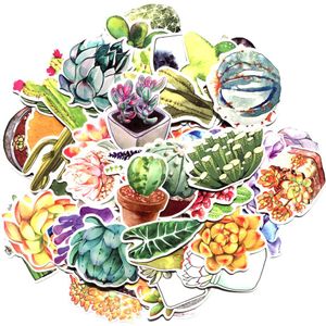 70pcs Set New Cute Succulent Plants Diary Paper Lable Sealing Stickers Crafts And Scrapbooking Decorative Lifelog DIY Stationery185L