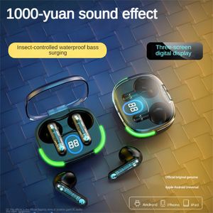 LY80 Digital Display Bluetooth Headphone Wireless Touch Earbuds Breathing Light Technology Call Earphone Noise Reduction Headset for iphone 13 14 15 pro