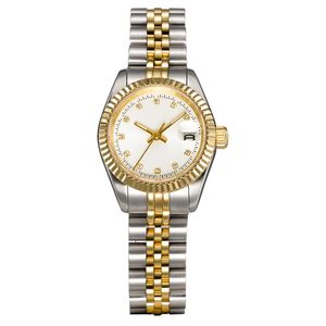 Kadınlar Elbise İzler Tam Paslanmaz Çelik 26mm Safir Bayanlar Gümüş Su Geçirmez Aydınlık Saat Montres de Luxe Femme2870