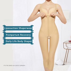 Midja mage shaper body shaper efter postpartum fettsugning plagg klass stark kompression midja buk lår benformning byxa 230728