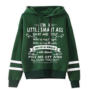 Womens Hoodies Sweatshirts Im A Little Smart Printed Hoodies Women Vintage Graphic Pullover Quotes Series Roupas Femininas Harajuku Women Sweatshirts 230729